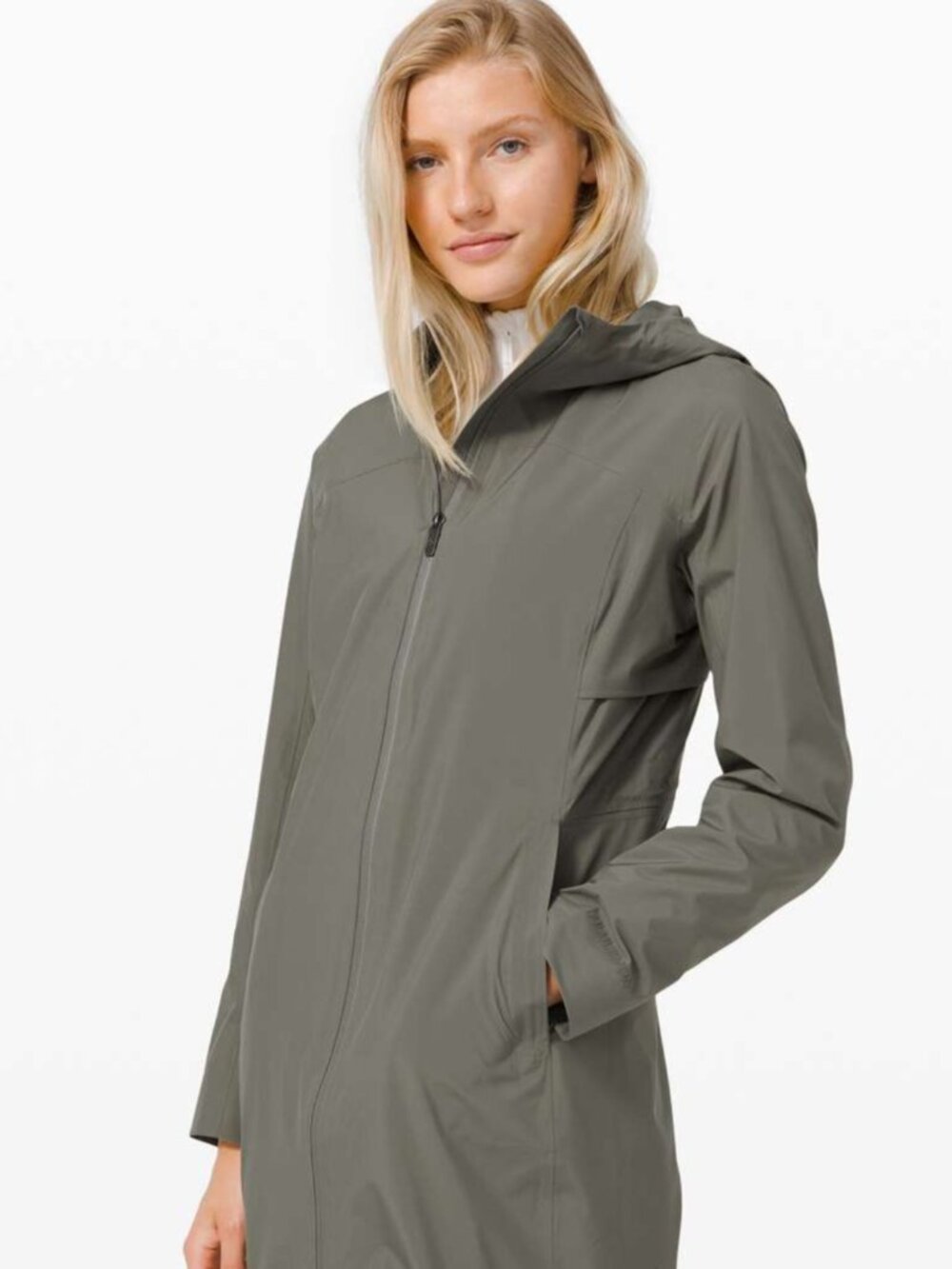 Lululemon Rain Rebel Jacket Grey Sage Size 10 NWT